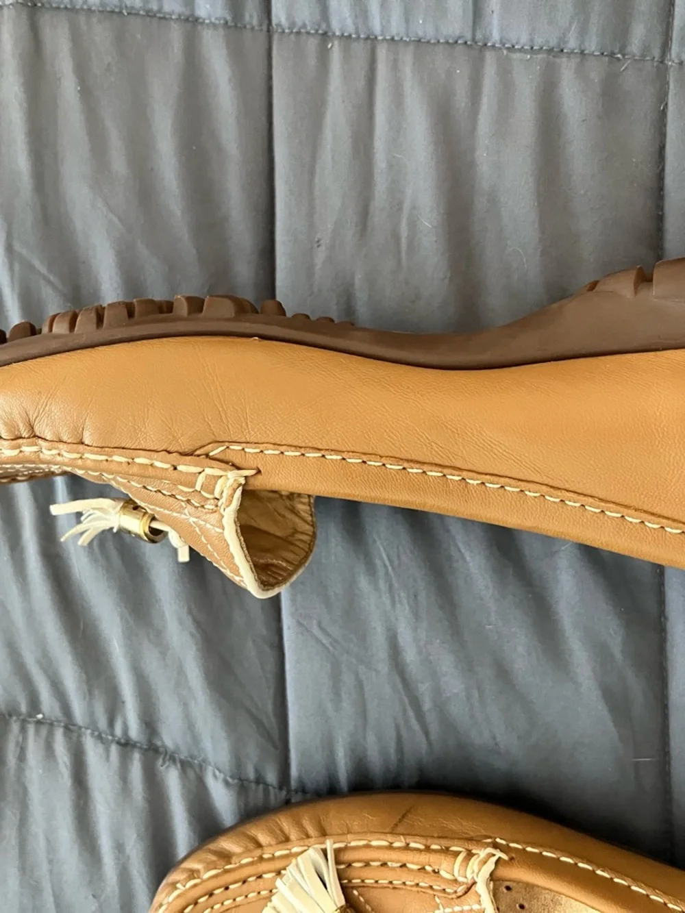 Marc Joseph Camel/Tan Leather Tassel Loafers for Women - Picture 6 of 6